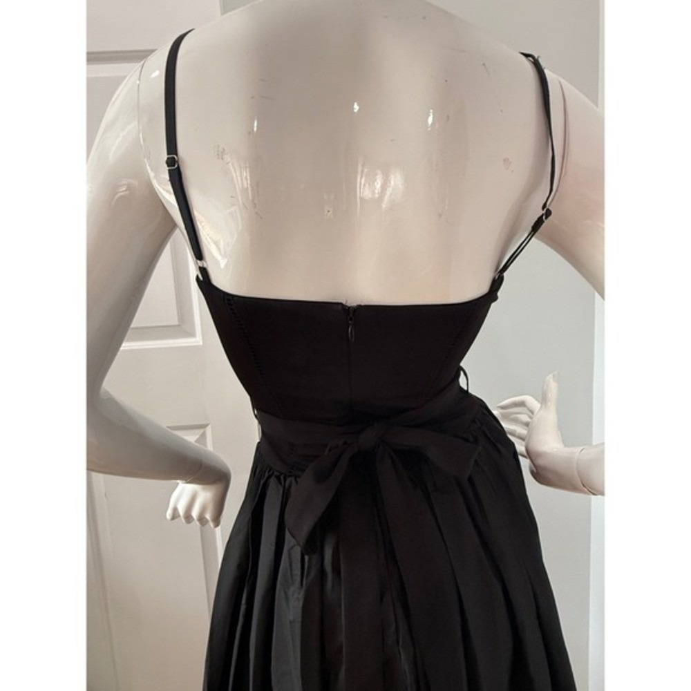 Commense Black Midi Dress Sleeveless Fit and Flare Party Cocktail Dress S - Picture 7 of 7